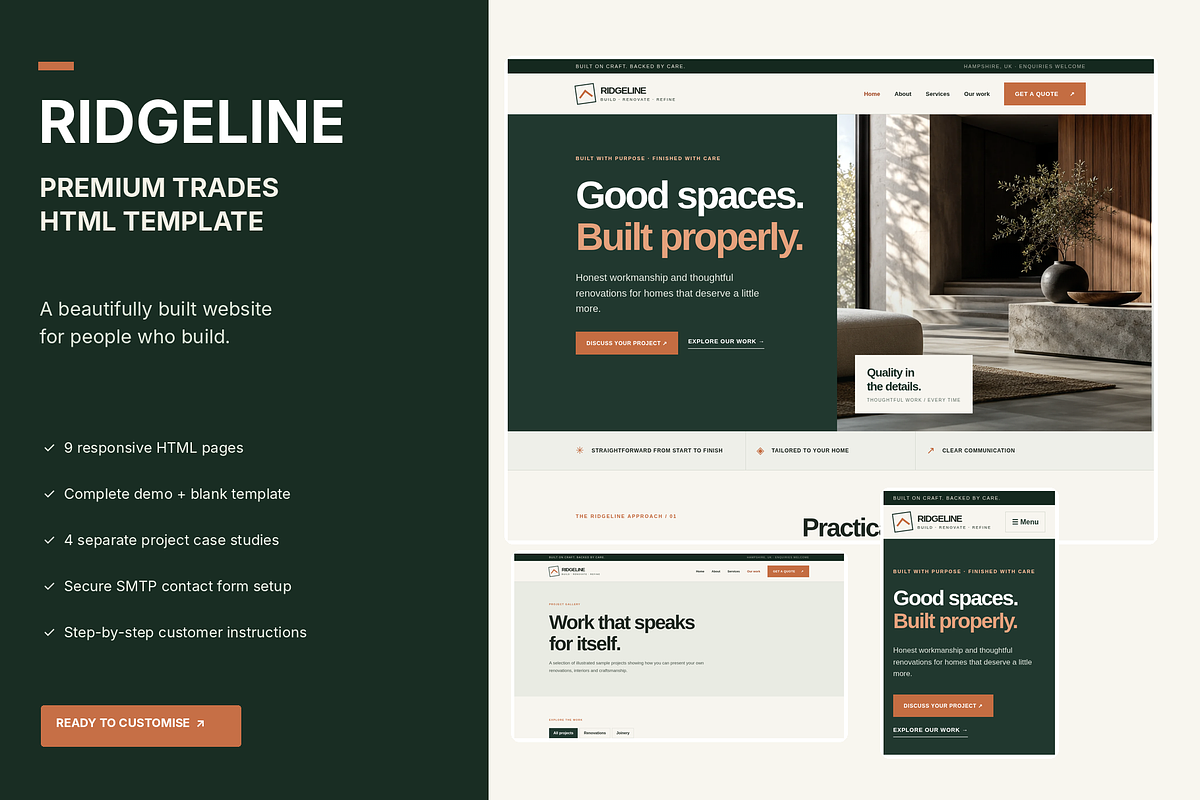 RIDGELINE – Trade HTML Template, a HTML Template by Darweish Designs (Photo 1 of 6)
