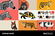 Animal world. 104 images, an Animal Illustration by Handmadefont (Thumbnail 6 of 17)