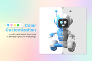 3D Cartoon Animals Icon Set, an Animal 3D Model by Flat Icons (Thumbnail 2 of 8)