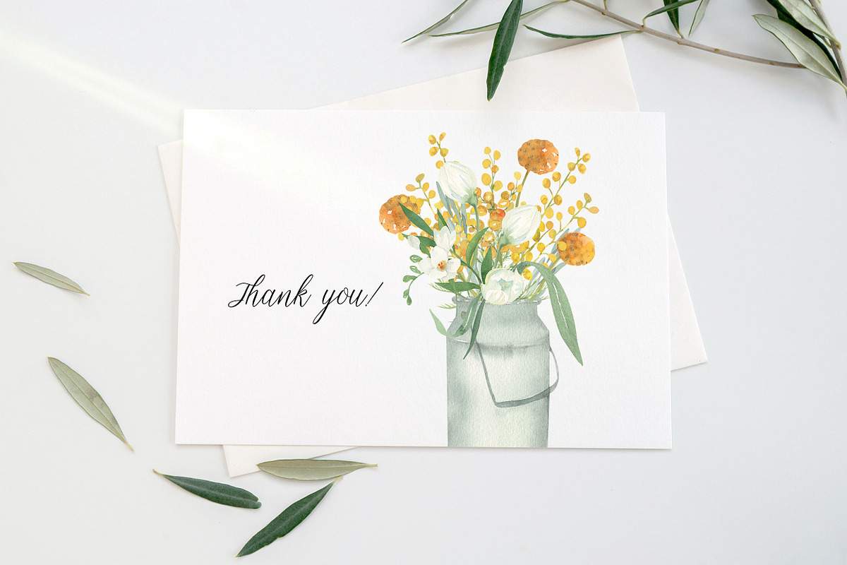 Mimosa Yellow Wedding Flowers, an Illustration by Catch the Dream Art (Photo 12 of 12)