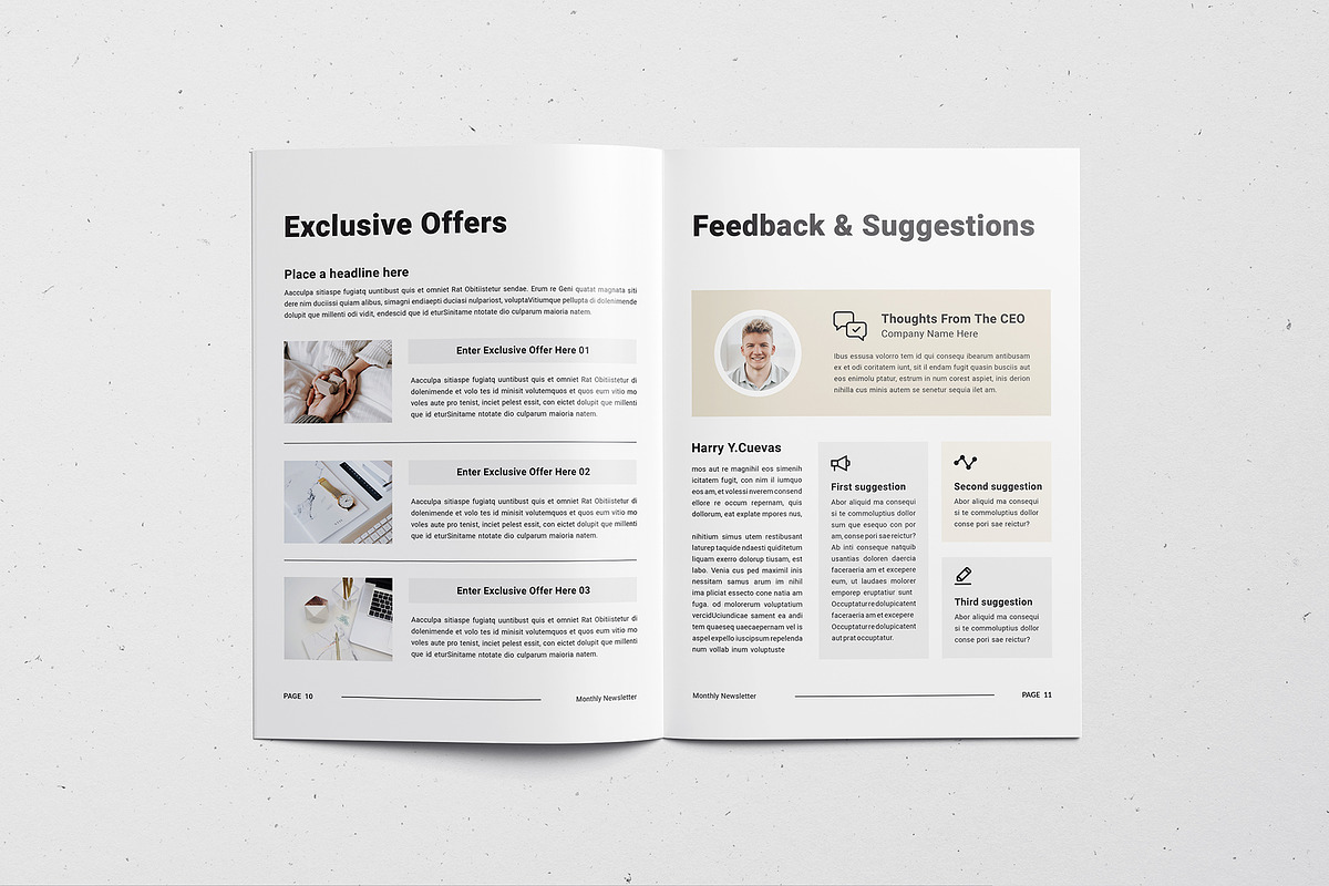 Newsletter Template / Ms Word, a Magazine Template by Creativity-Design (Photo 6 of 7)