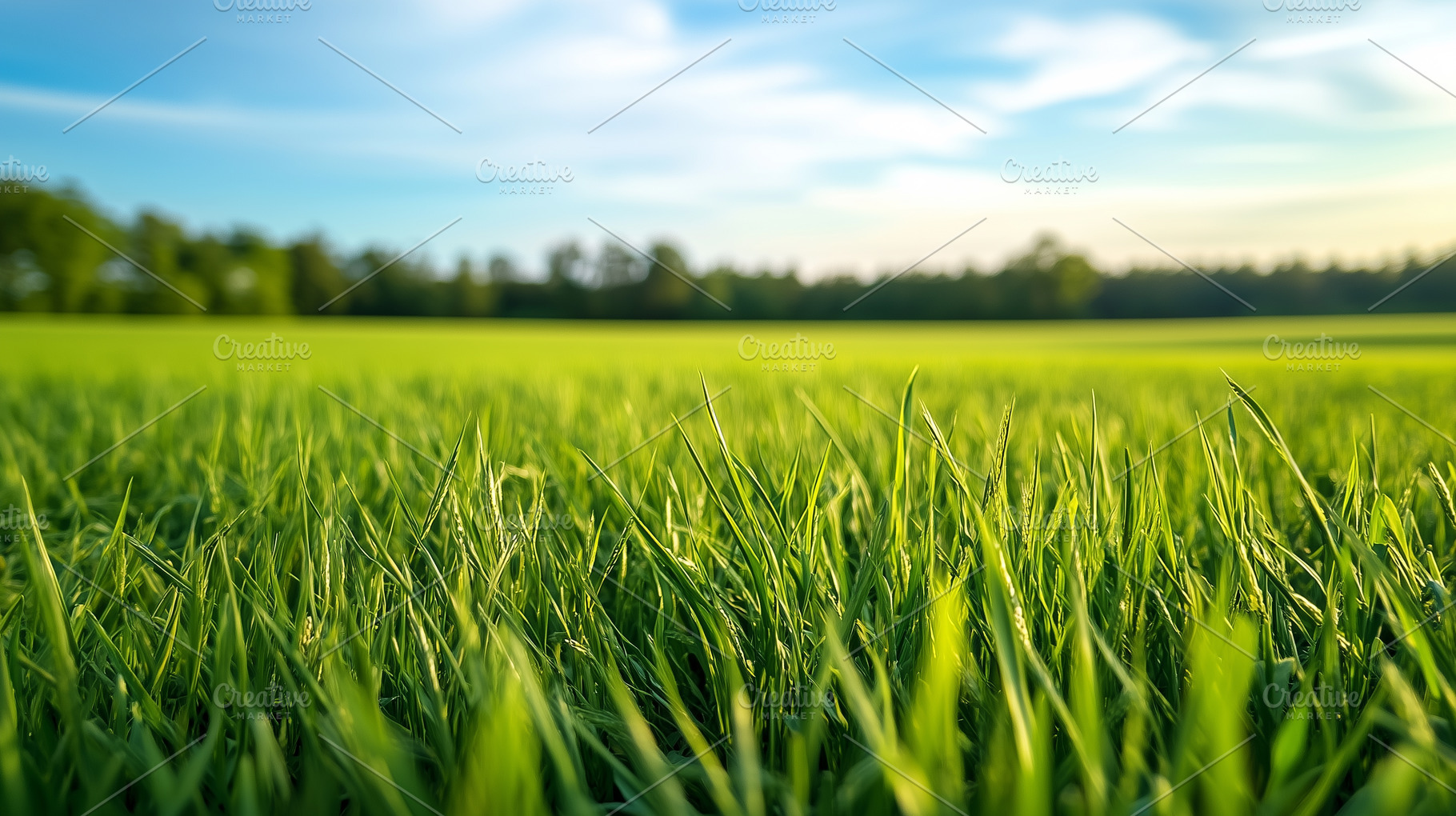 Fresh green grass field with blurred, a Nature Photo by MistyDay
