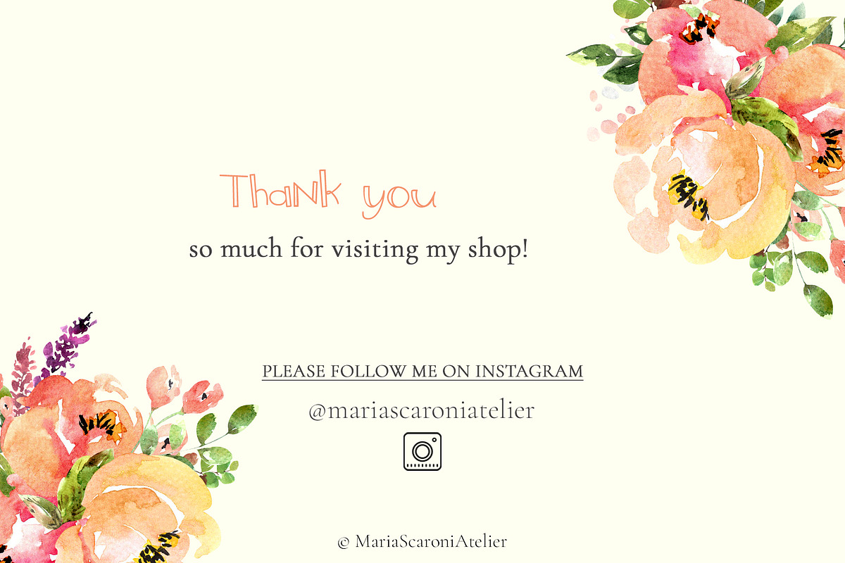 Rosa Albicocca - Watercolor Bouquet, an Illustration by MariaScaroniAtelier (Photo 3 of 3)