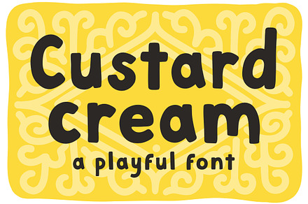 Custard Cream - A Playful Font, a Sans Serif Font by Happy Type Club