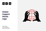 Global Support Hands Logo, a Branding & Logo Template by Luxury Logos (Thumbnail 1 of 4)