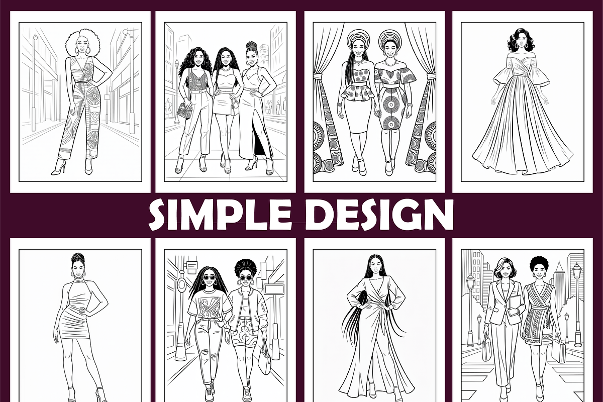 African Ladies Fashion Adults Color, an Animal Illustration by Design Home (Photo 3 of 4)