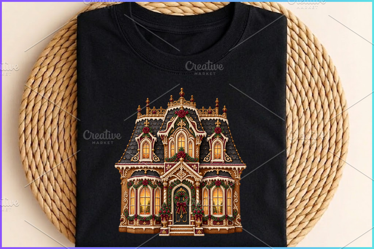 Christmas Gingerbread House Cliparts, a Seasonal Illustration by Ink Gallery (Photo 10 of 13)