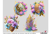 Boho Spring Bees & Honeycomb Clipart, an Animal Illustration by EdeniaArtStudio (Thumbnail 5 of 6)