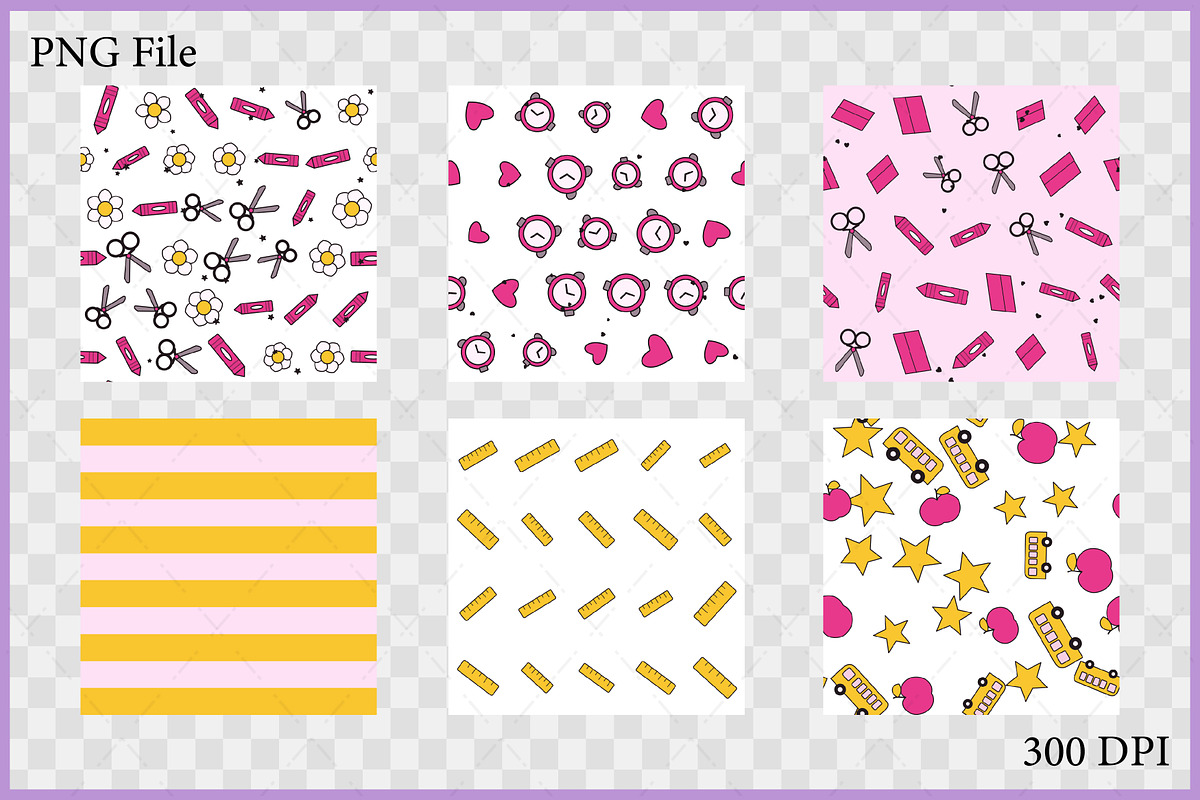 Back to School Seamless Pattern Set, a Pattern Graphic by Gfx Expert Team (Photo 3 of 3)