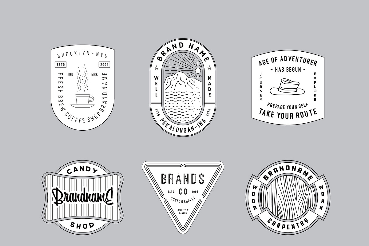 vintage logo, badge, insignia, label, a Branding & Logo Template by Brainware Graphic (Photo 2 of 14)