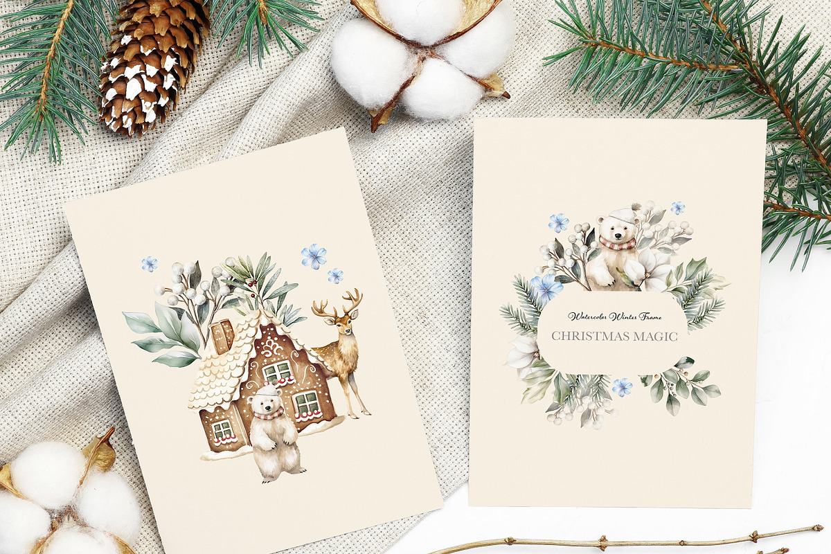 Christmas Magic Watercolor Clipart, an Object Illustration by Pati Paints (Photo 3 of 9)