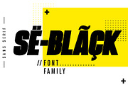 SeBlack Sans Serif Font family, a Sans Serif Font by beetlepixels (Thumbnail 1 of 7)