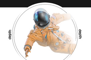 PSD Mockup 3D NASA Astronaut 23