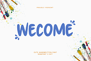 Wecome - Cute Handwritten Font, a Handwritten Font by overlaytemplates (Thumbnail 1 of 5)