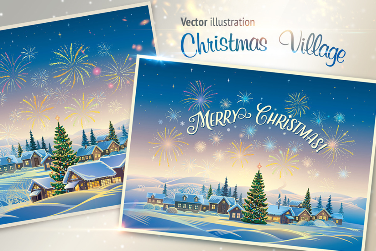 Christmas Village, a Decorative Illustration by Countryside life (Photo 2 of 7)