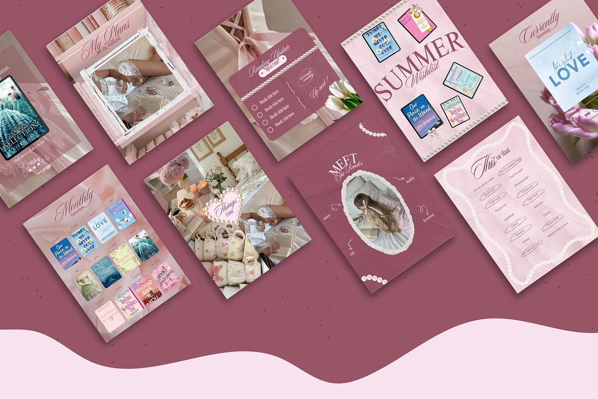 Bookstagram template Instagram Canva, a Social Media Template by PixelBloomClub (Photo 4 of 8)