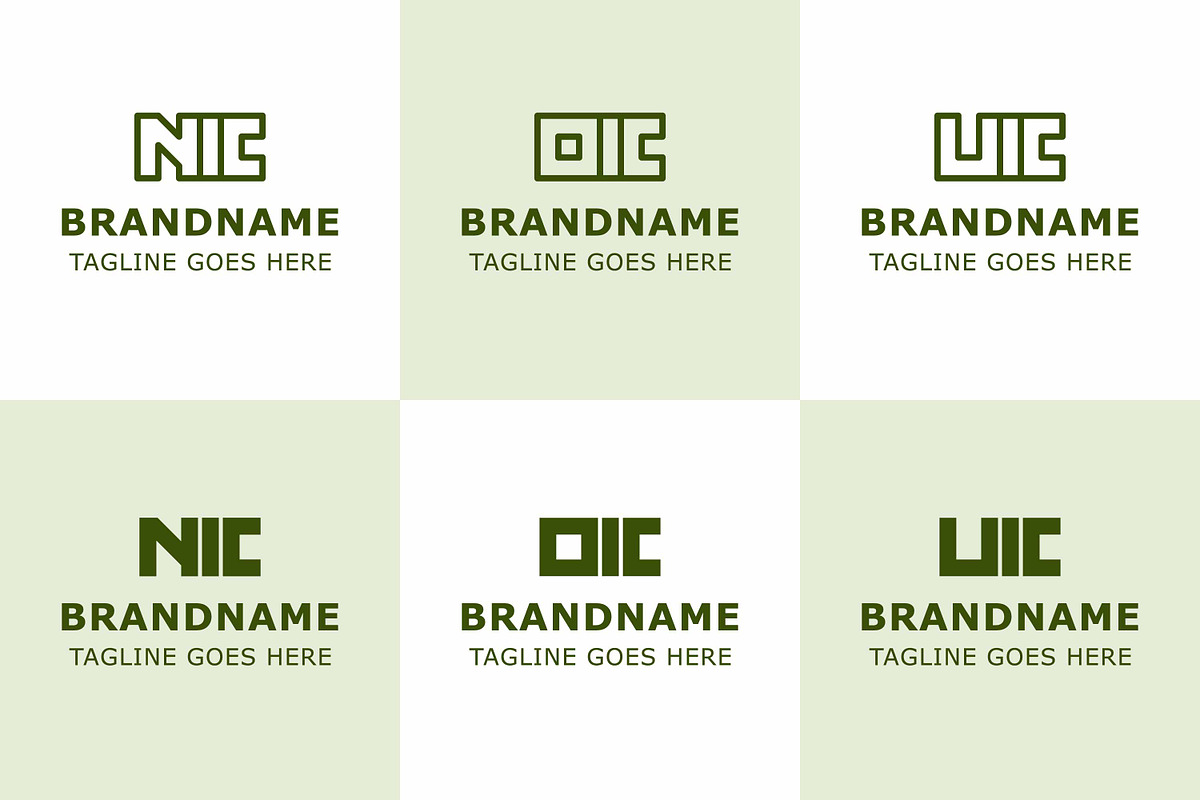 Letters NIC OIC UIC Monogram Logo, a Branding & Logo Template by Pray Art Design Studio (Photo 1 of 2)