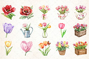 Spring Clipart Tulips Clipart, an Illustration by DreamCafeArt (Thumbnail 3 of 5)