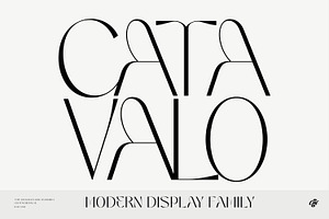 Catavalo - Modern display family, a Font by creativemedialab