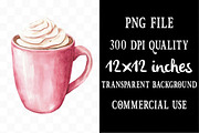 Cute Christmas Hot Cocoa Cup Clipart, an Illustration by Designking (Thumbnail 4 of 5)