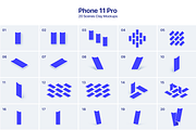 Phone 11 Pro - 20 Clay Mockups, an iPhone Mockup by Asylab (Thumbnail 3 of 36)