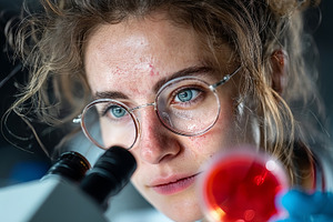 Young scientist analyzing a culture sample in a modern research laboratory, a Health & Medical Photo by AS photostudio