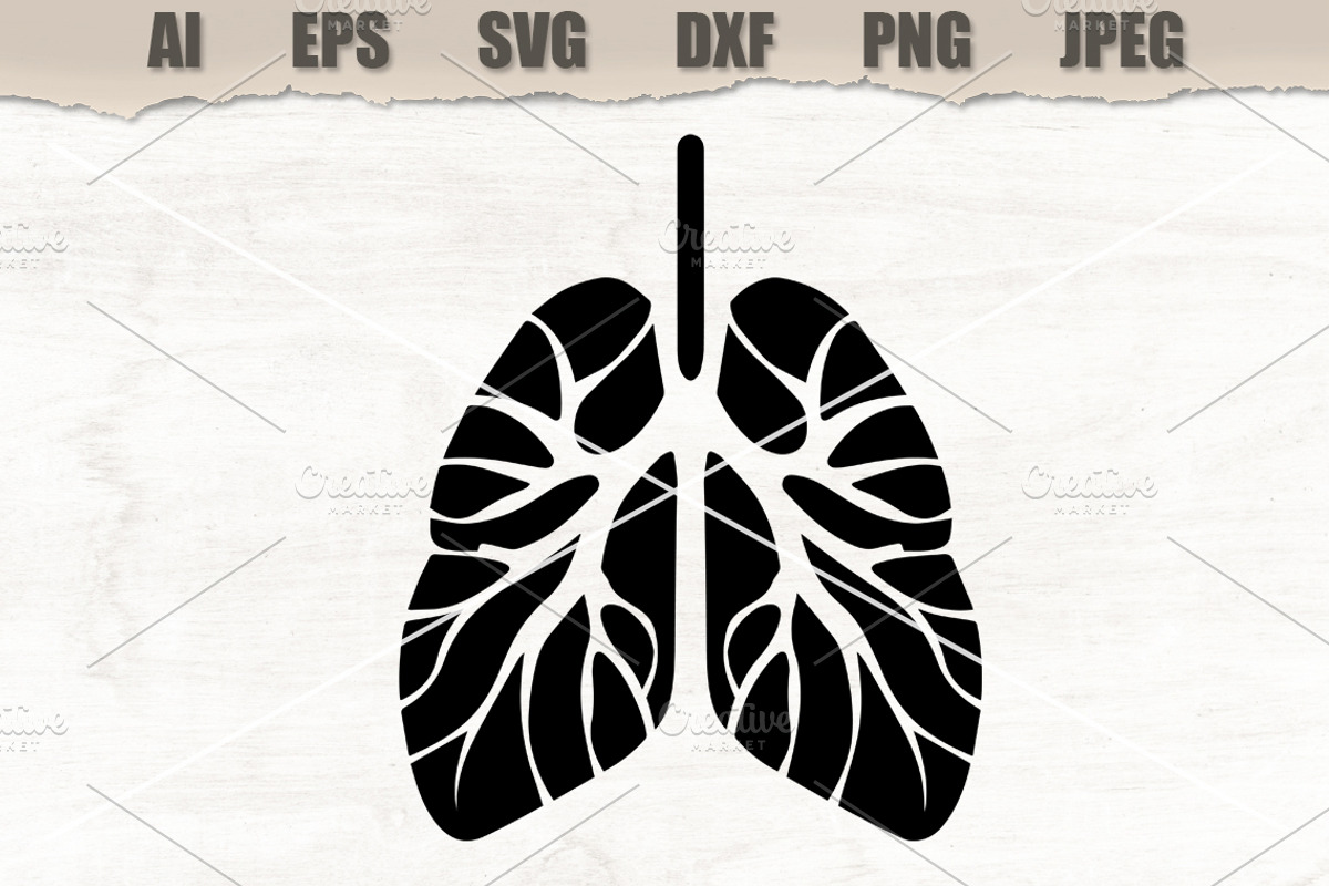 Stencil Human Lungs, a Decorative Illustration by MARYCRAFTIRIA (Photo 1 of 3)