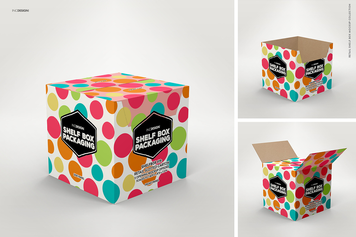Retail Shelf Box 19 Packaging Mockup, an Advertising Mockup by INCDesign (Photo 2 of 6)