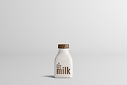 Milk Bottle Mock-Up 2 (Small), a Packaging Mockup by AY Mock-Ups (Thumbnail 3 of 11)