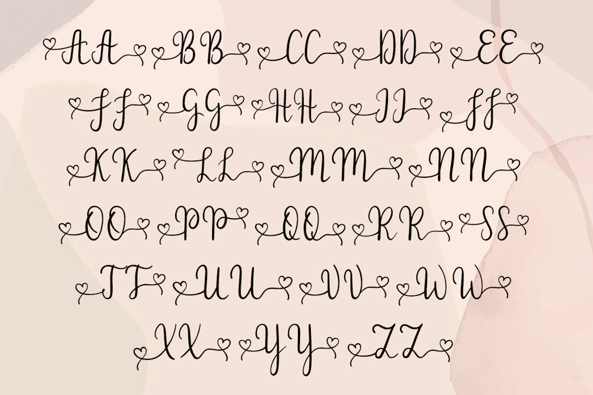 Love font, a Script Font by JuliaKJ (Photo 5 of 5)