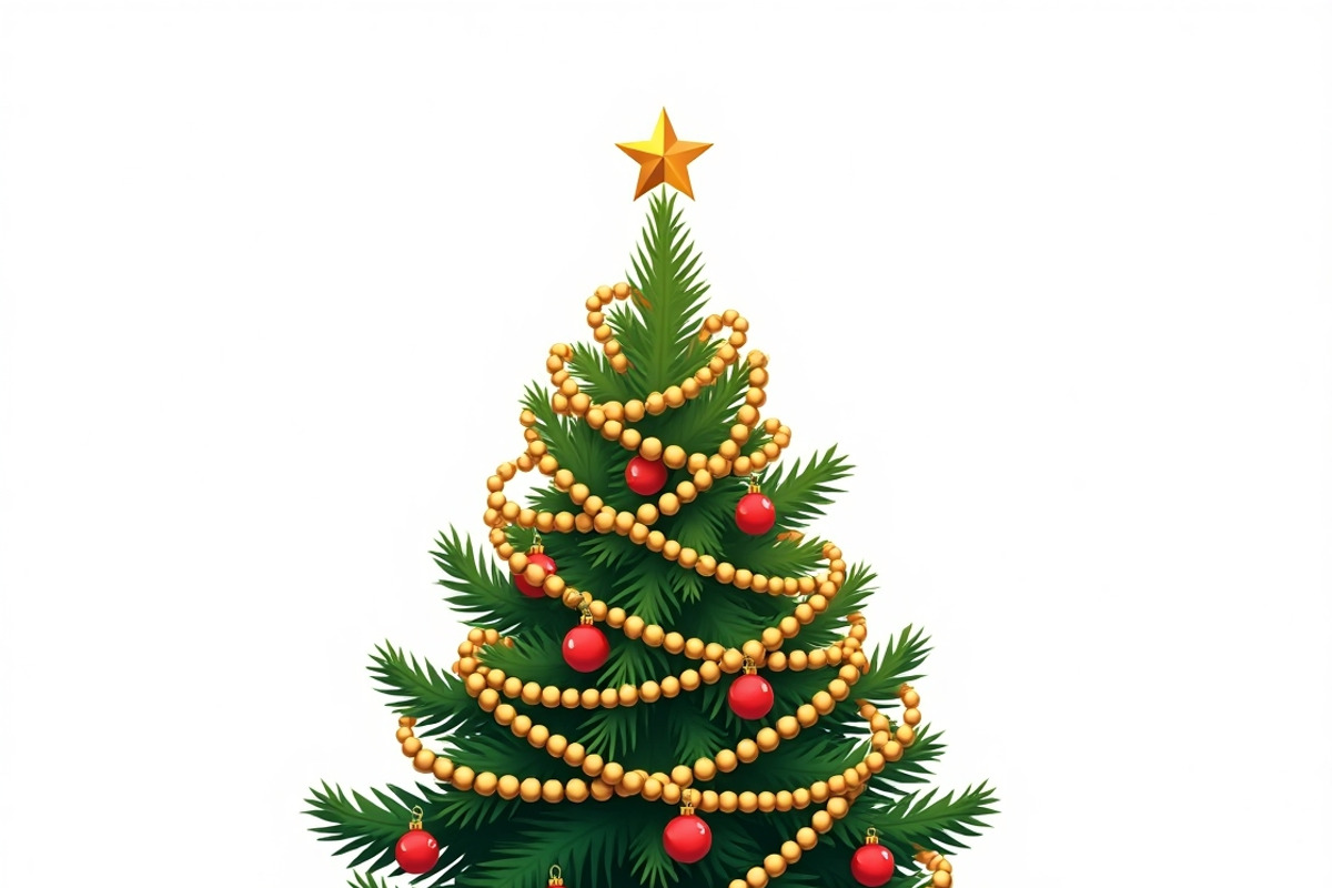 Christmas Tree on a White Background, an Illustration by Amazin_art (Photo 9 of 9)
