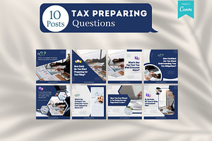 200 Tax Preparing Canva Templates