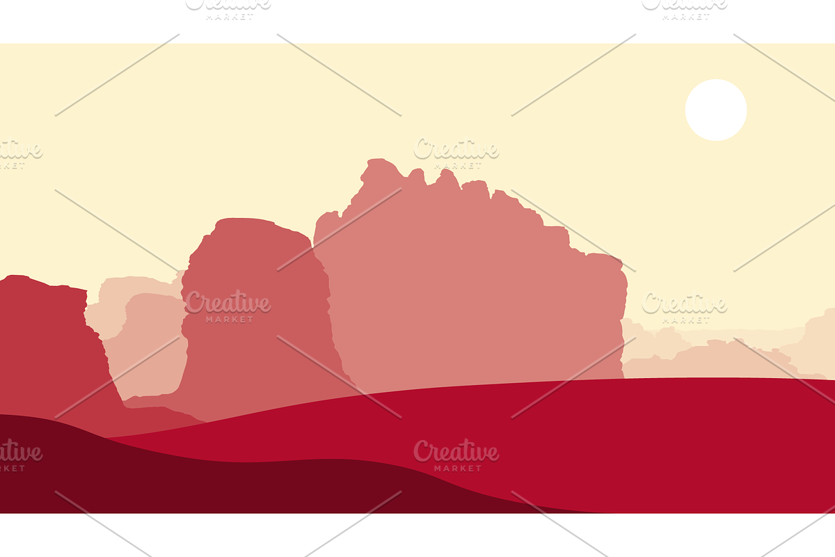Vector Hazy Landscapes Bundle, an Illustration by BenDesigner (Photo 5 of 9)
