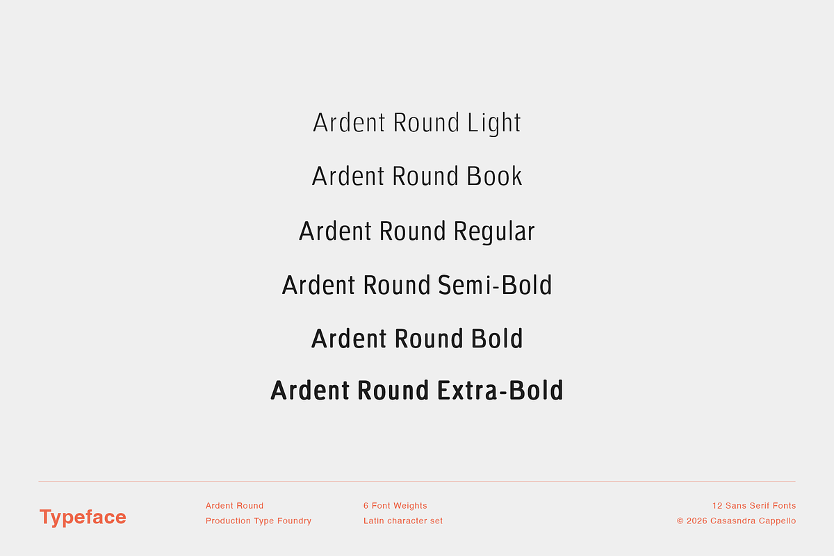Ardent Round, a Sans Serif Font by Cassandra Cappello (Photo 4 of 12)