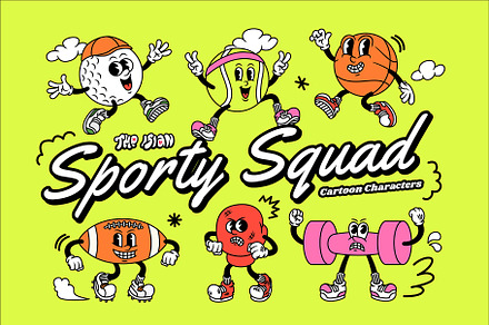 Sporty Squad Cartoon Characters