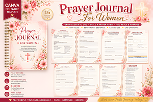 Prayer Journal for Women KDP Inte, a Marketing Template by Coco Bloom