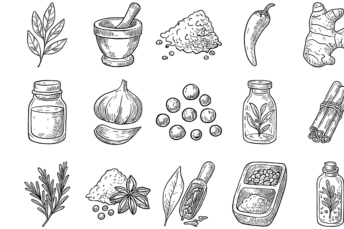 Gourmet Spice Icons, an Object Graphic by nikagraphic (Photo 1 of 3)