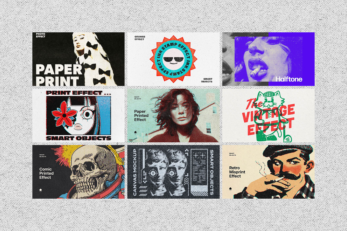 Printed Effects Bundle, a Layer Style Add-On by pixelbuddha.net (Photo 2 of 21)