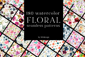 Seamless Floral Patterns Bundle