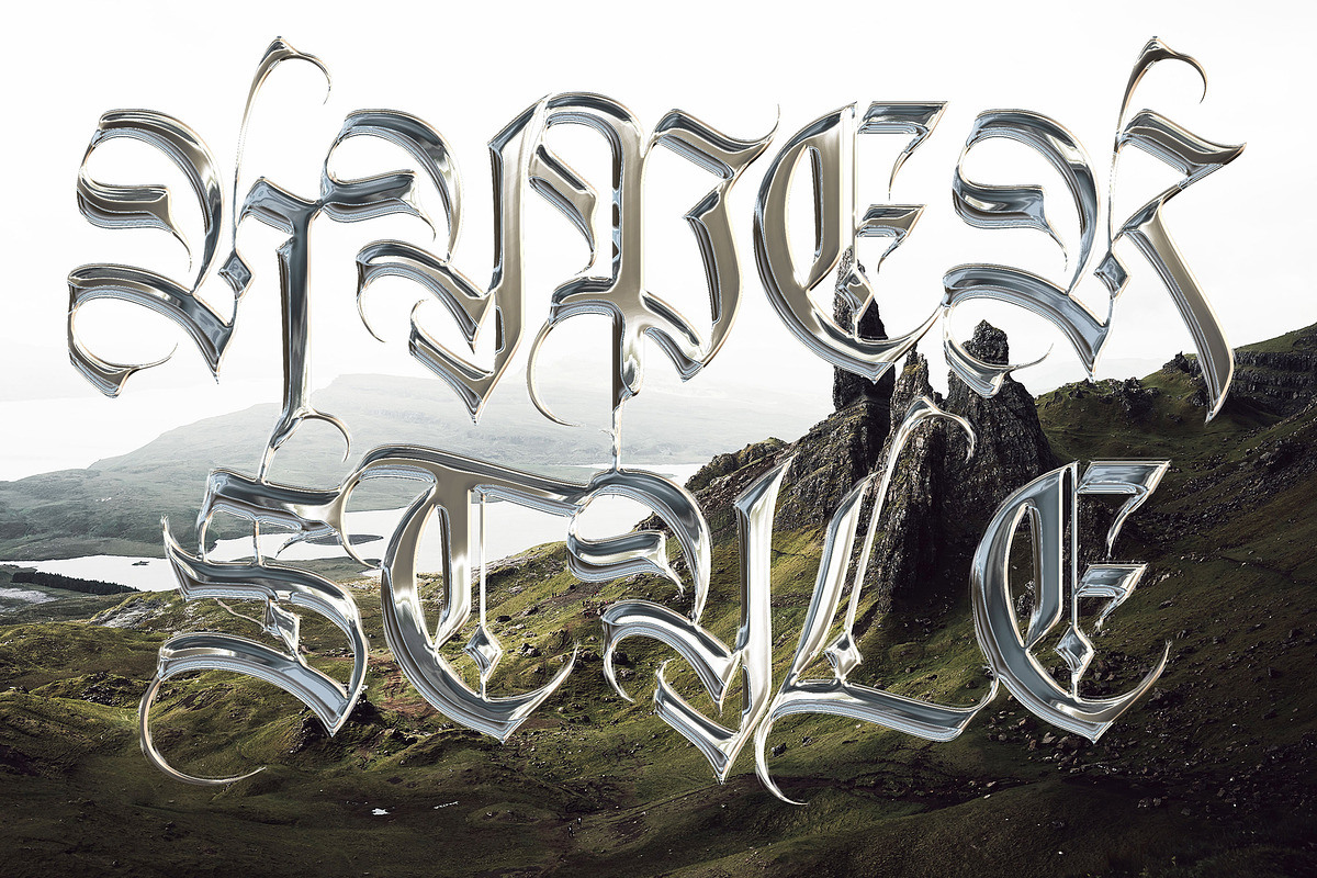 Chrome Text Effects Bundle 02, a Layer Style Add-On by Hyperpix Productions (Photo 16 of 48)