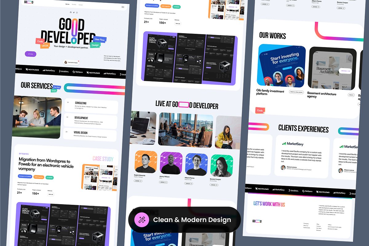 Developer Agency Landing Page, a Landing Page Template by SLAB! Design