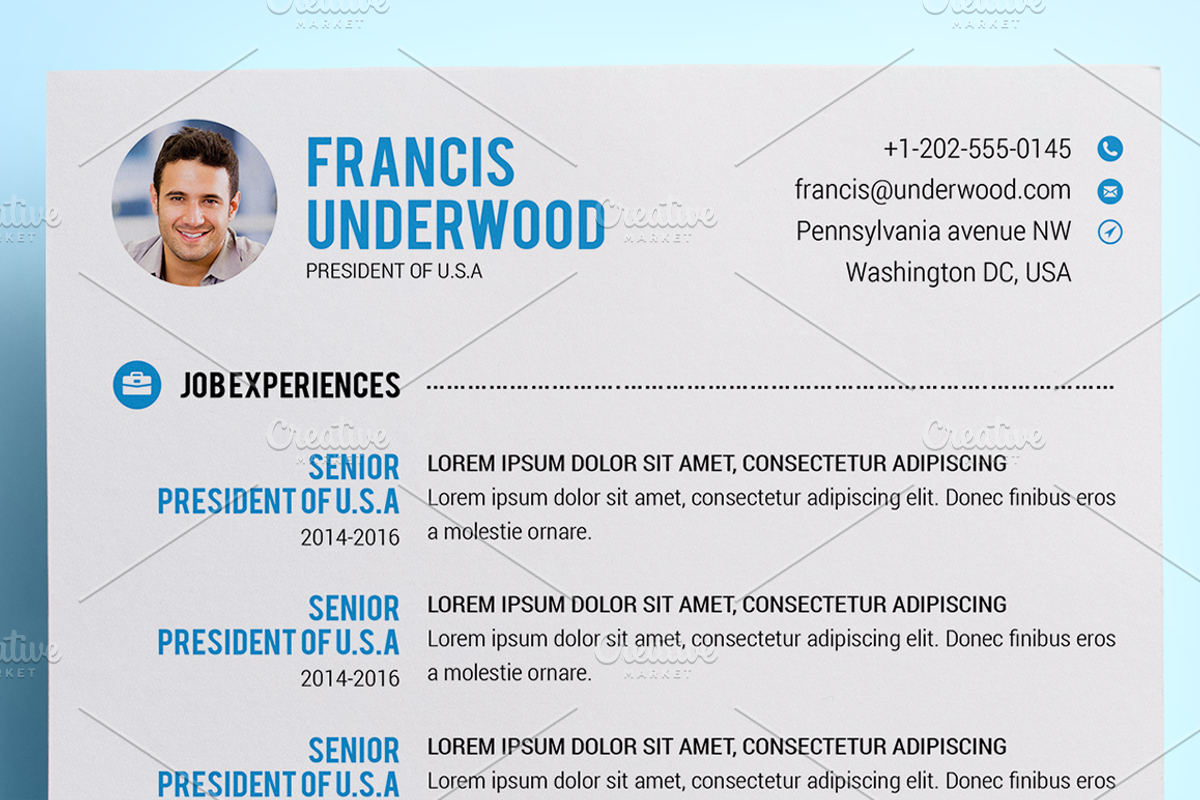 Resume/CV Photoshop & Word, a Resume Template by Studio 19 (Photo 5 of 6)