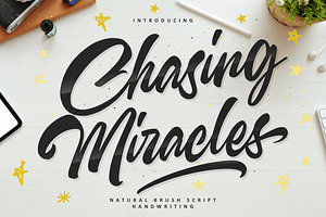 Chasing Miracles -Handwriting Script