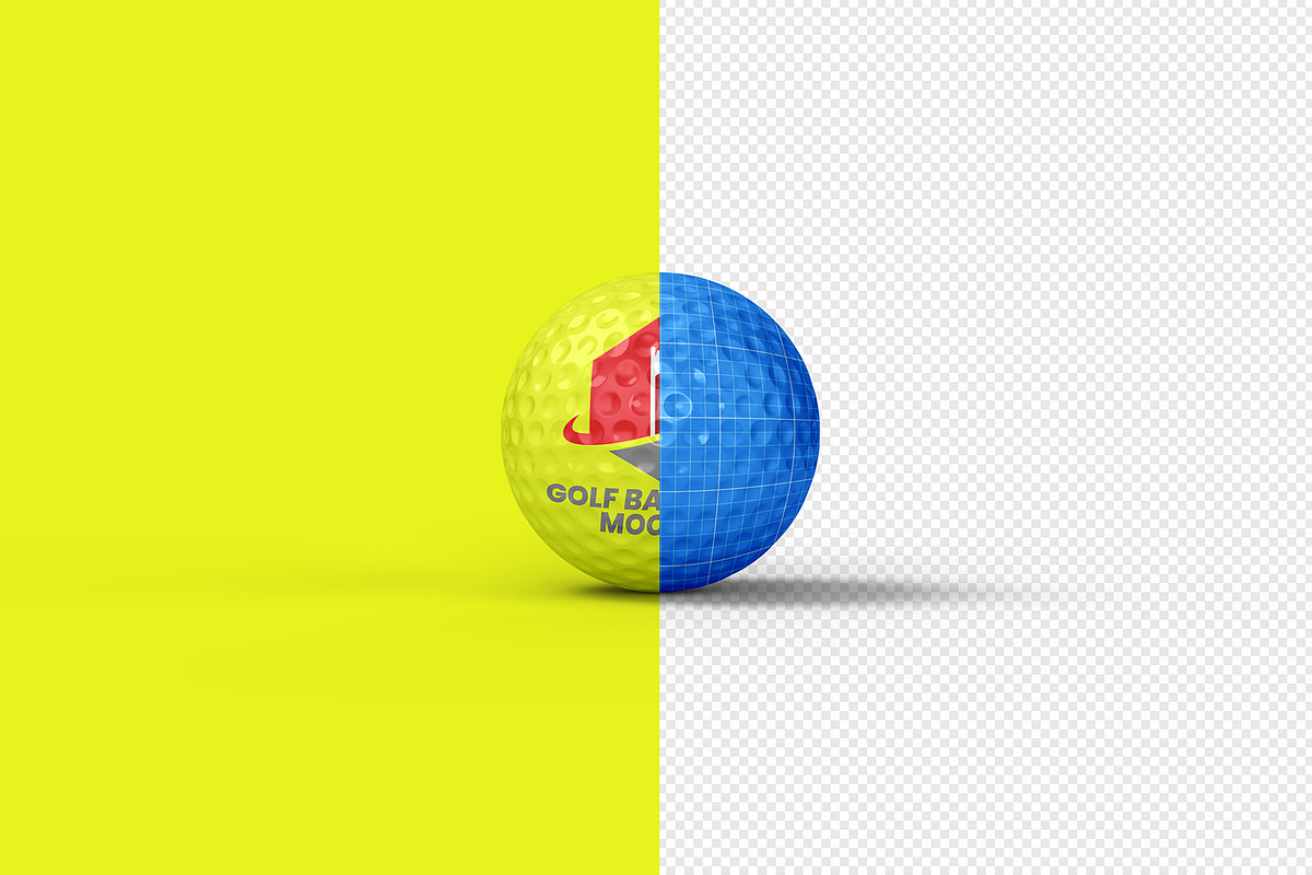 Golf Ball Logo Mockup - 6 views, a Merchandise Mockup by Illusiongraphic (Photo 9 of 14)