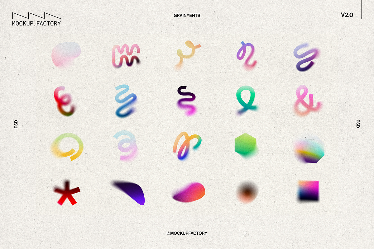 Grainyents V2.0 | Gradient Shapes, an Object Graphic by Mockup.Factory (Photo 6 of 10)