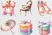 Watercolor Parisian Summer Clipart, an Illustration by Black Bird Studio (Thumbnail 2 of 6)