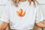 Watercolor Autumn Leaf Clipart, an Illustration by CraftArtStudio (Thumbnail 4 of 6)