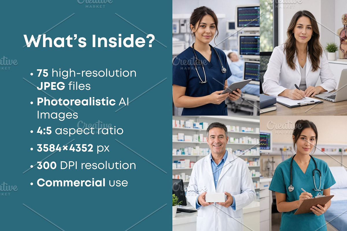 75 Medical Stock Photos Bundle, a Health & Medical Photo by Selenique Studio (Photo 2 of 10)