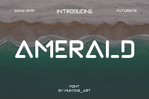 Amerald | Modern Sans, a Sans Serif Font by Muntab_Art