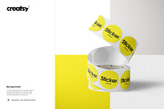 Round Roll Stickers Mockup Set, a Household Mockup by creatsy5 (Thumbnail 13 of 15)